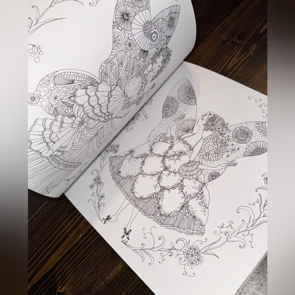 Adult Coloring Books, Set of 5 Secret Garden, Fairy Tales, Princess, Animals NEW - Picture 9 of 11